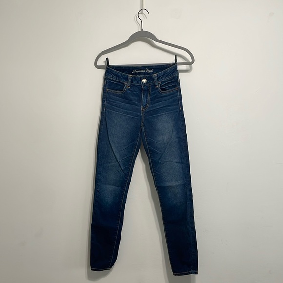 AE Dark Wash Super Stretch Jegging - Picture 1 of 4